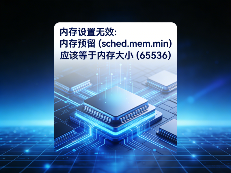 内存设置无效: 内存预留 (sched.mem.min) 应该等于内存大小 (65536)-运维技术栈